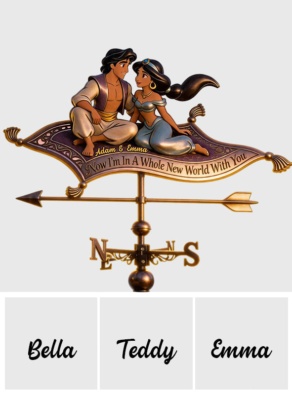 Personalized Magic Lamp Weather Vane Custom Name Gift Weather Vane GradoCreations