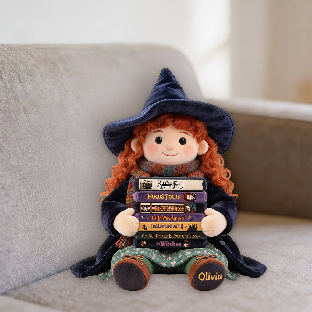 Personalized Halloween Witch Pillow Custom Gift for Her Pillow GradoCreations