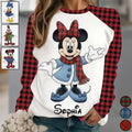 Personalized Minnie Mouse All Over Shirt Custom Name Gift for Kids All Over Shirt GradoCreations