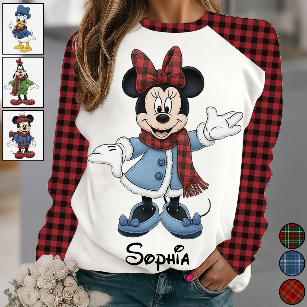 Personalized Minnie Mouse All Over Shirt Custom Name Gift for Kids All Over Shirt GradoCreations