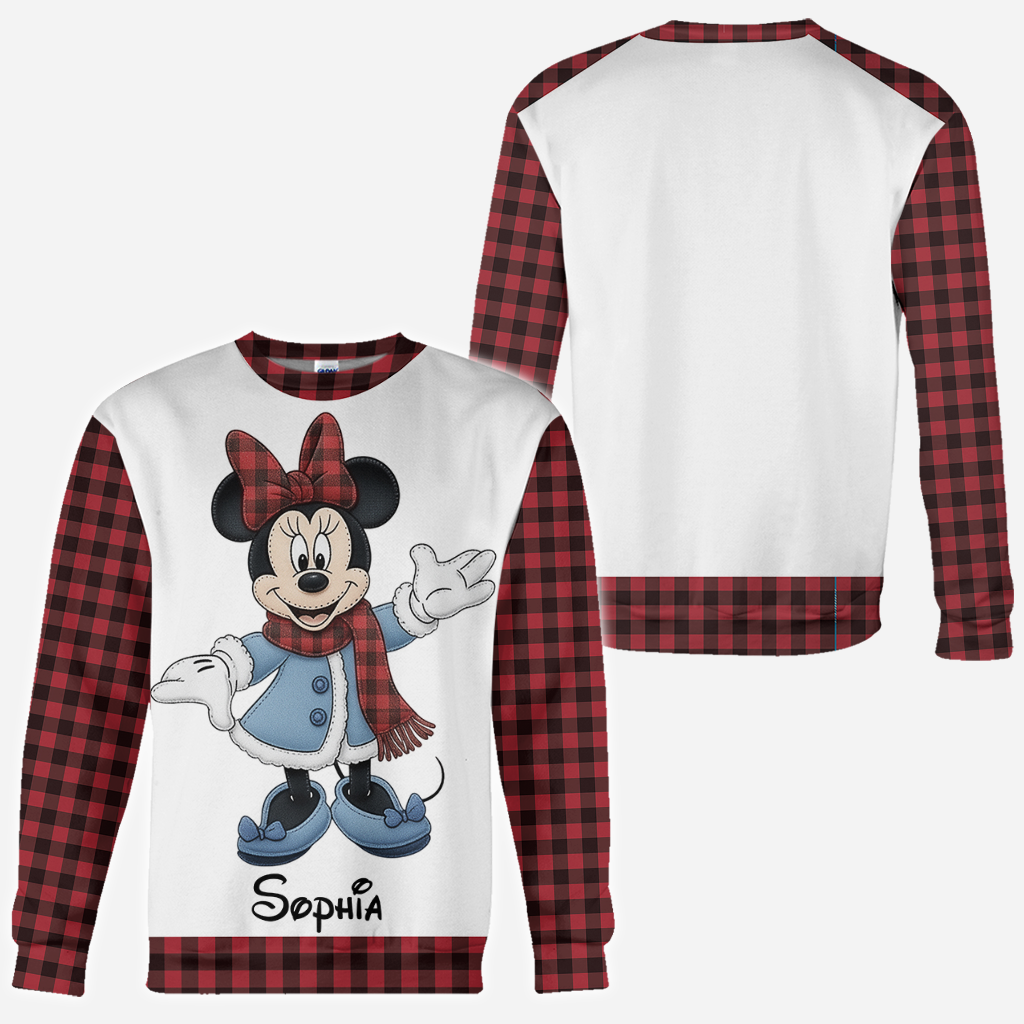 Personalized Minnie Mouse All Over Shirt Custom Name Gift for Kids All Over Shirt GradoCreations