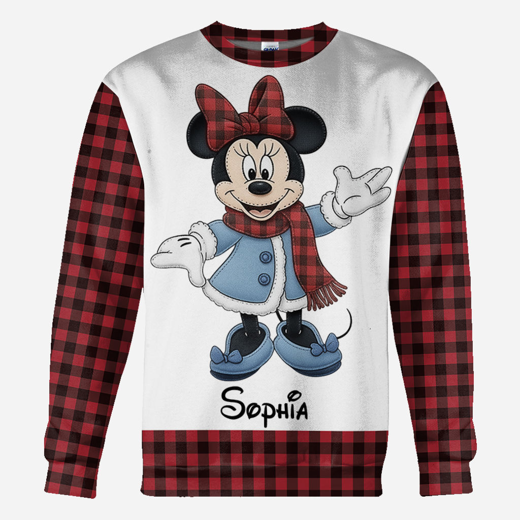 Personalized Minnie Mouse All Over Shirt Custom Name Gift for Kids All Over Shirt GradoCreations
