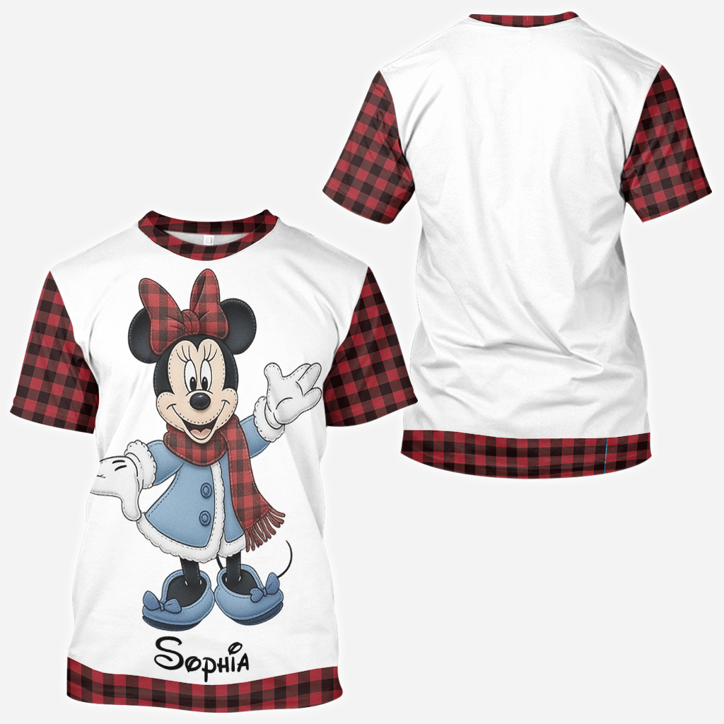 Personalized Minnie Mouse All Over Shirt Custom Name Gift for Kids All Over Shirt GradoCreations