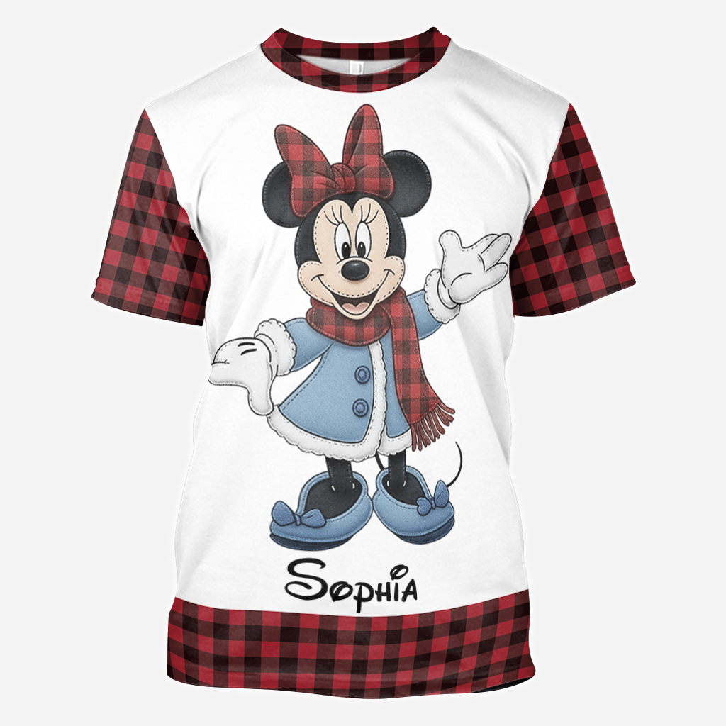 Personalized Minnie Mouse All Over Shirt Custom Name Gift for Kids All Over Shirt GradoCreations