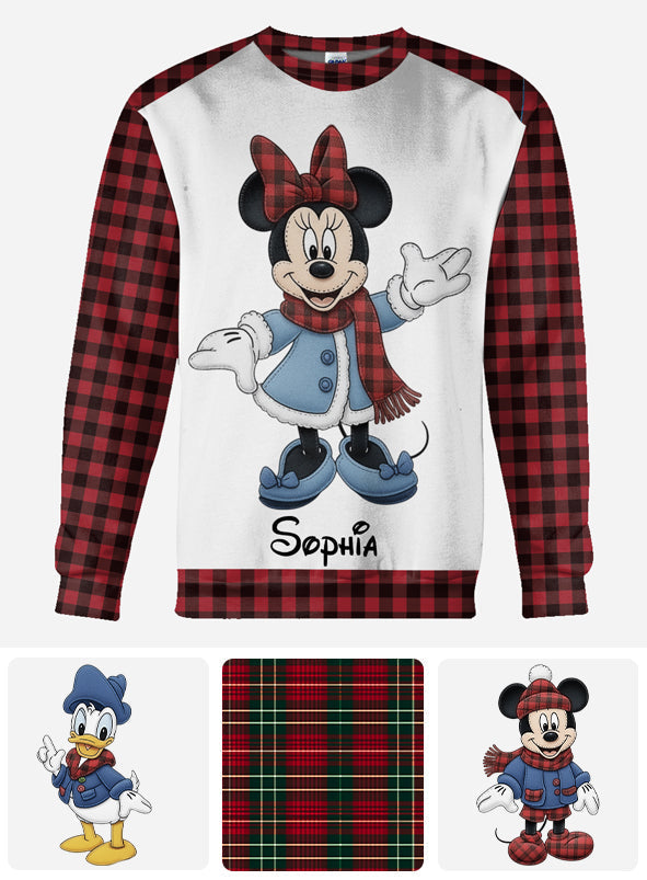 Personalized Minnie Mouse All Over Shirt Custom Name Gift for Kids All Over Shirt GradoCreations