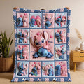 Personalized Cartoon Ohana Blanket Custom Names Gift for Couples Blanket GradoCreations