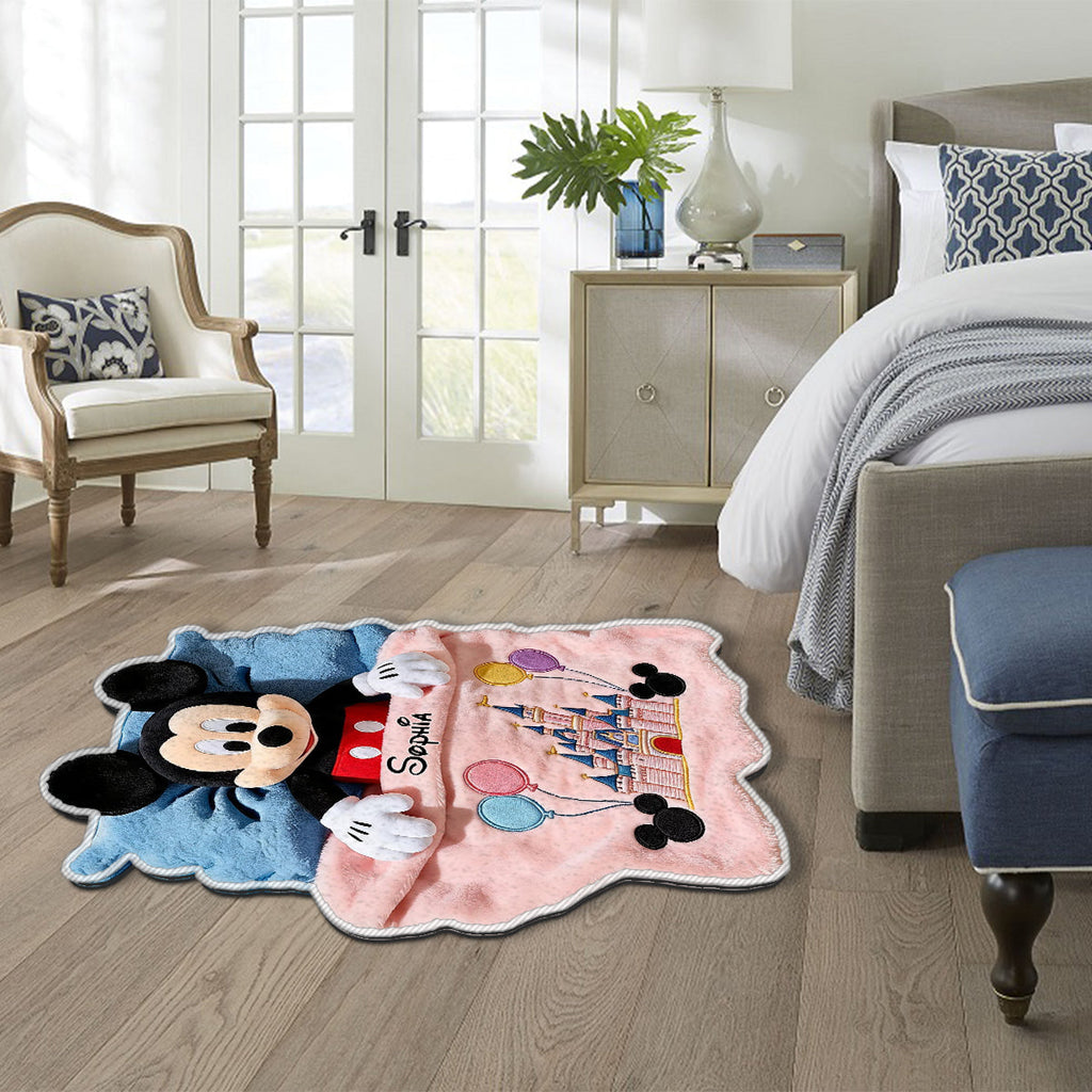Personalized Non-Slip Tufted Rug for Kids with Disney Characters Non-Slip Tufted Rug GradoCreations