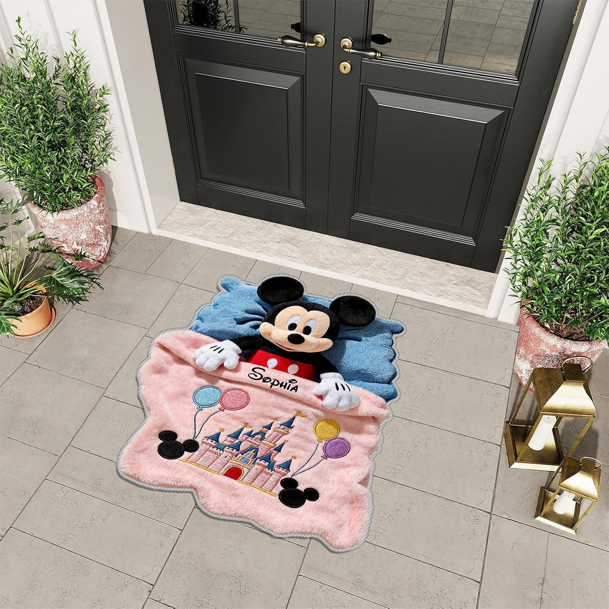 Personalized Non-Slip Tufted Rug for Kids with Disney Characters Non-Slip Tufted Rug GradoCreations