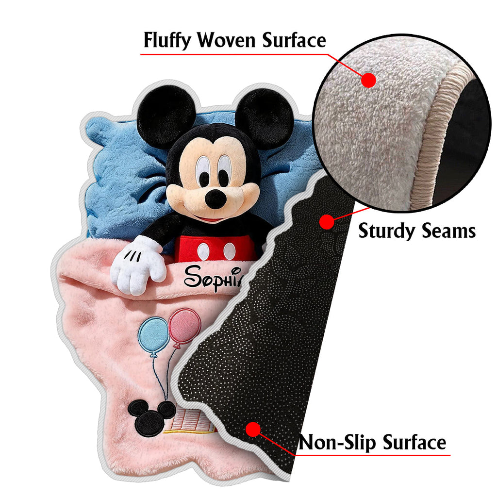 Personalized Non-Slip Tufted Rug for Kids with Disney Characters Non-Slip Tufted Rug GradoCreations