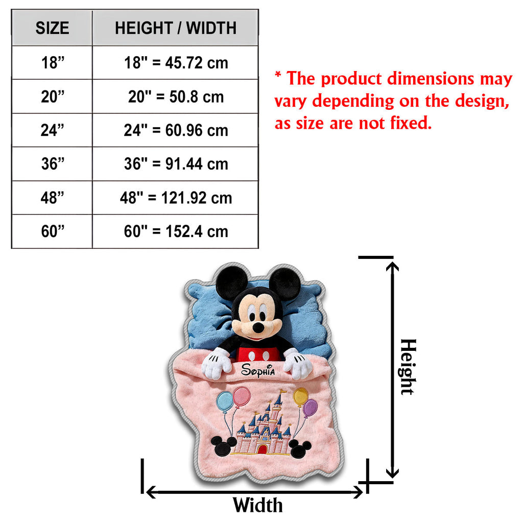 Personalized Non-Slip Tufted Rug for Kids with Disney Characters Non-Slip Tufted Rug GradoCreations