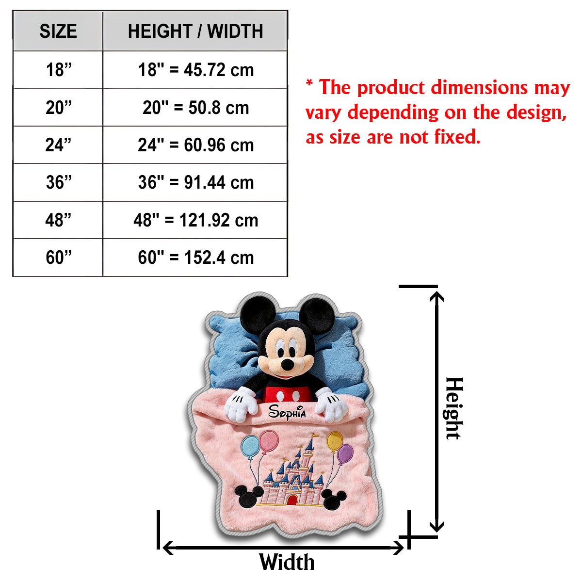 Personalized Non-Slip Tufted Rug for Kids with Disney Characters Non-Slip Tufted Rug GradoCreations