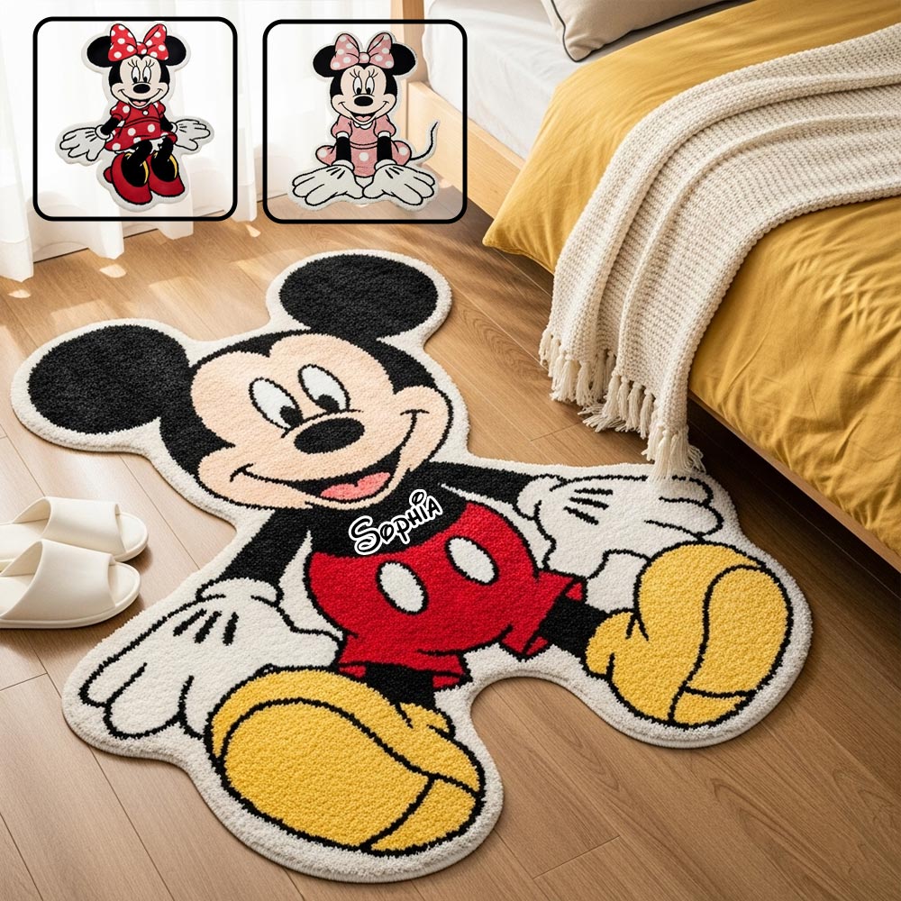 Personalized Mickey Mouse Tufted Rug for Kids Room Gift Tufted Rug GradoCreations