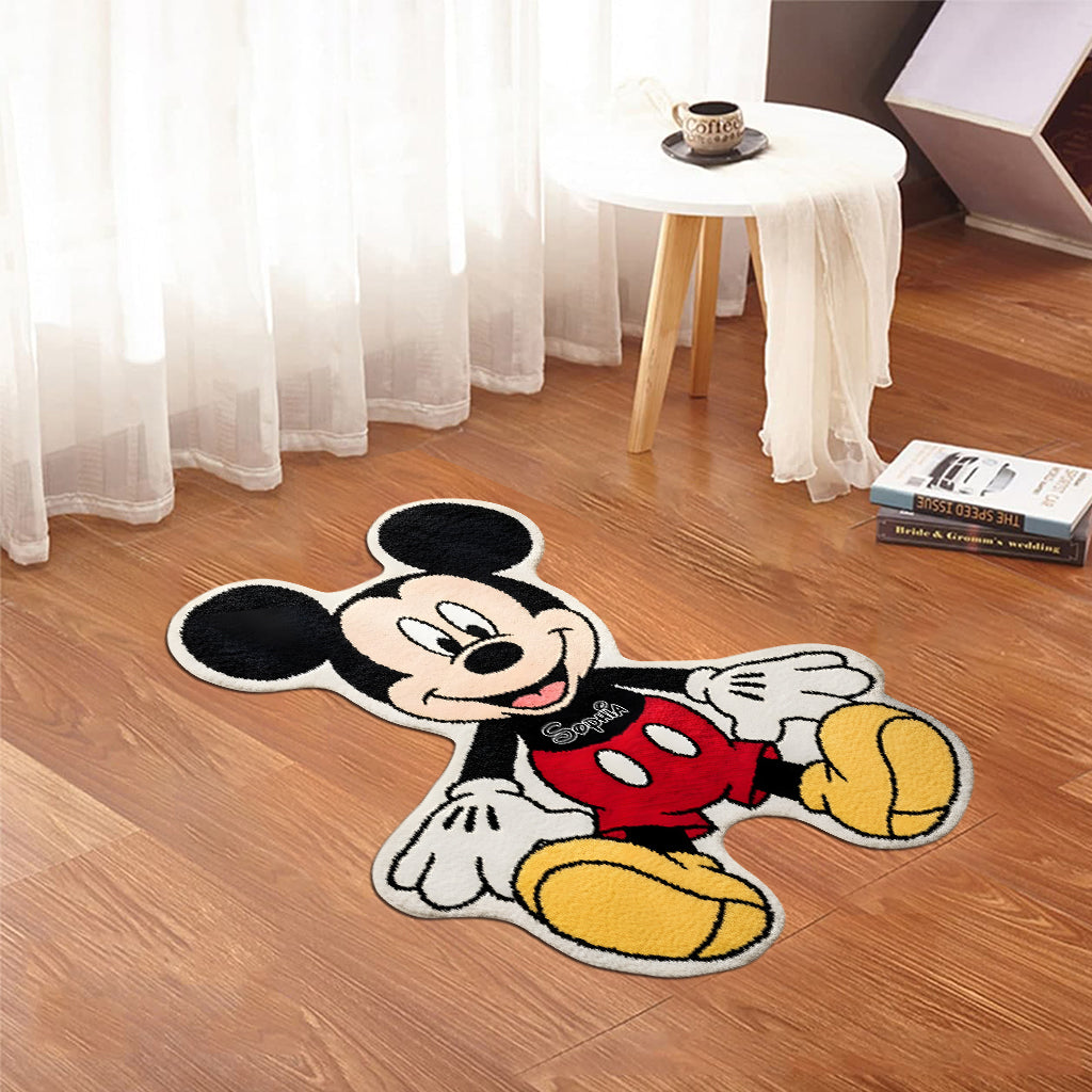 Personalized Mickey Mouse Tufted Rug for Kids Room Gift Tufted Rug GradoCreations