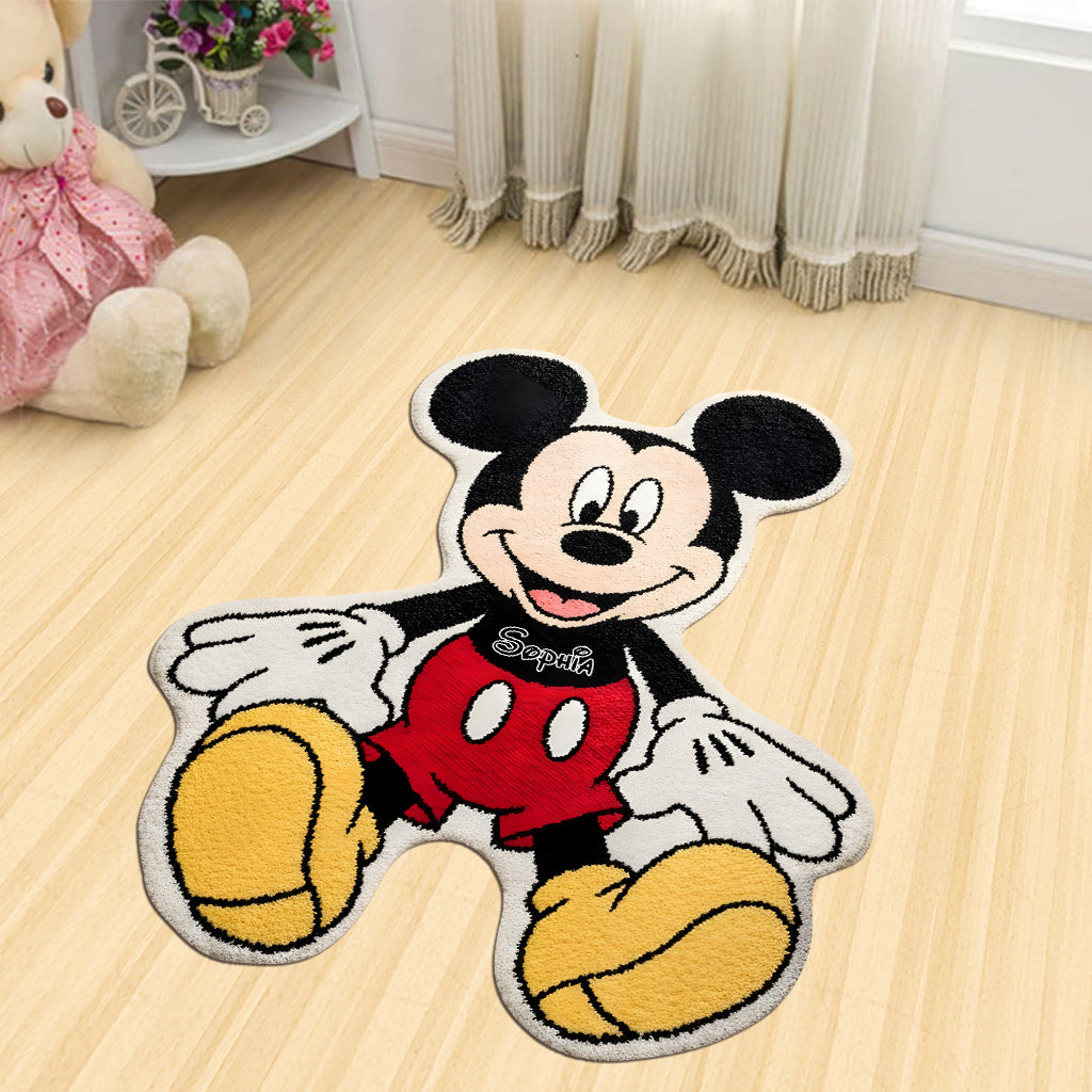 Personalized Mickey Mouse Tufted Rug for Kids Room Gift Tufted Rug GradoCreations