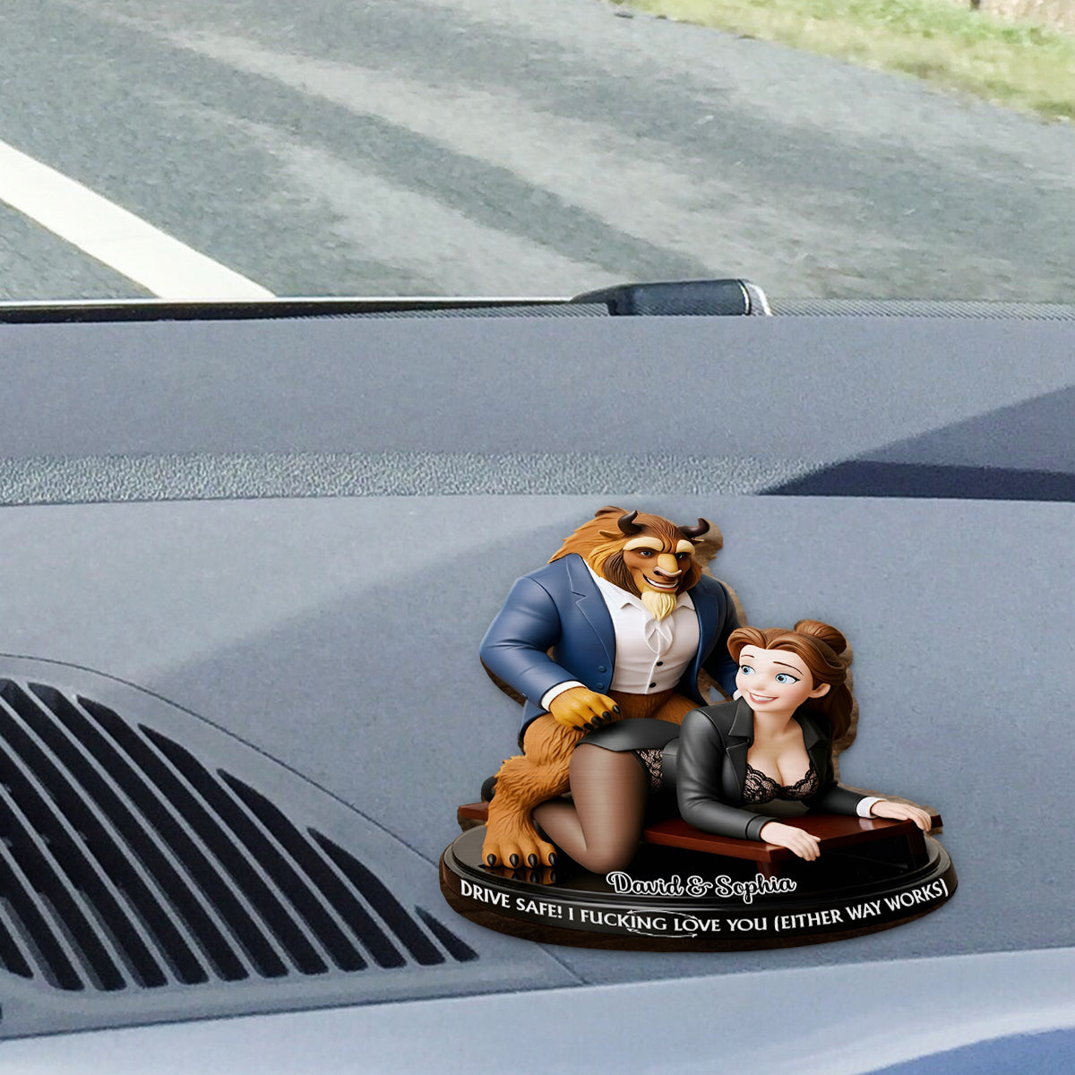 Personalized Car Visor Clip Custom Couple Gift | Drive Safe Shaped Car Visor Clip GradoCreations