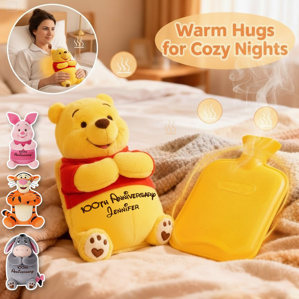 Personalized Hot Water Bottle with Cover Cozy Gift for Girlfriend Hot Water Bottle With Cover GradoCreations