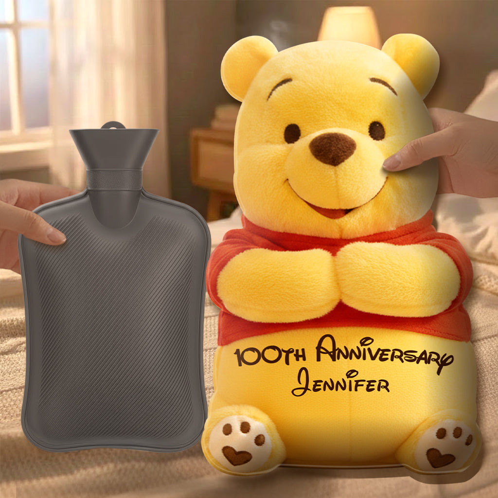 Personalized Hot Water Bottle with Cover Cozy Gift for Girlfriend Hot Water Bottle With Cover GradoCreations