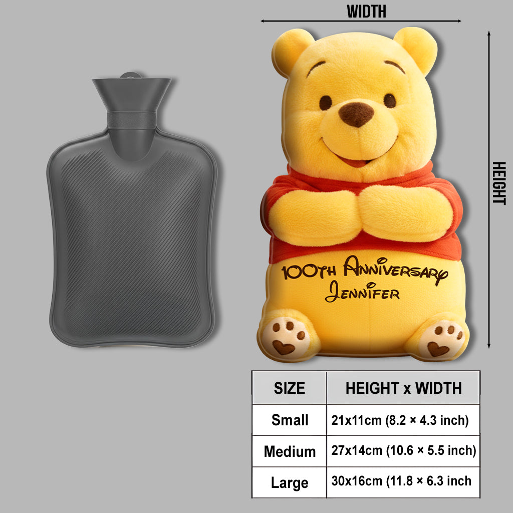 Personalized Hot Water Bottle with Cover Cozy Gift for Girlfriend Hot Water Bottle With Cover GradoCreations