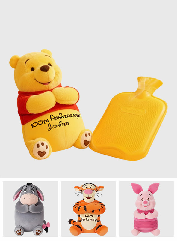 Personalized Hot Water Bottle with Cover Cozy Gift for Girlfriend Hot Water Bottle With Cover GradoCreations