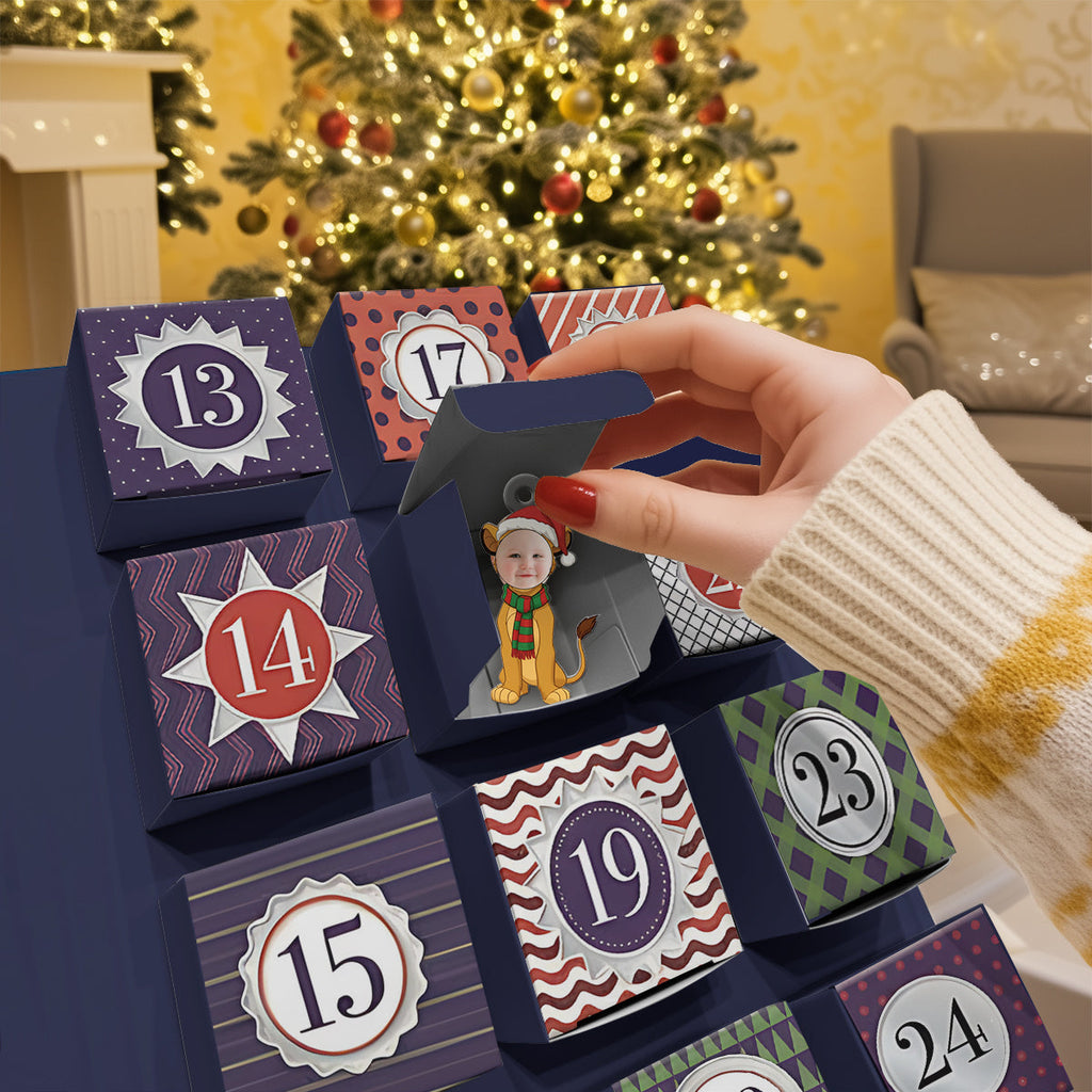 Personalized Folded Advent Calendar with Ornaments for Christmas Folded Advent Calendar With Ornaments GradoCreations