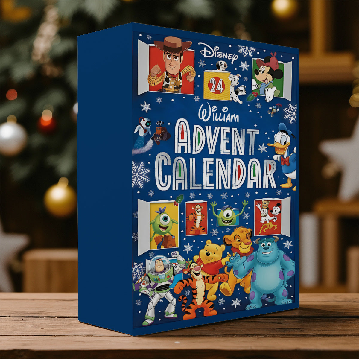 Personalized Folded Advent Calendar with Ornaments for Christmas Folded Advent Calendar With Ornaments GradoCreations