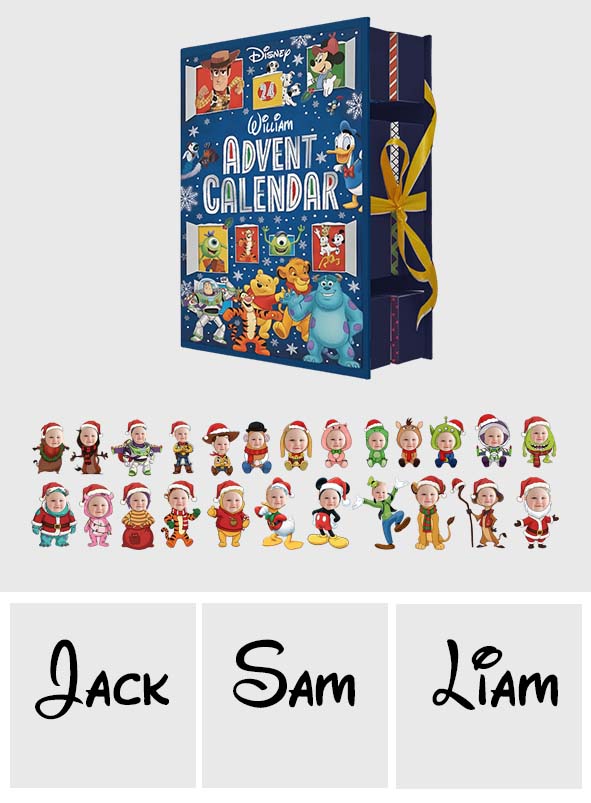 Personalized Folded Advent Calendar with Ornaments for Christmas Folded Advent Calendar With Ornaments GradoCreations
