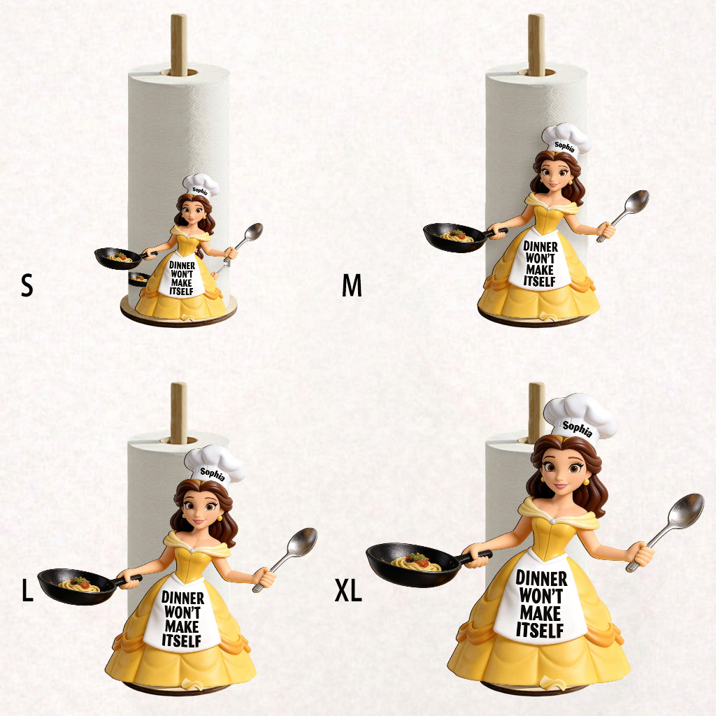 Personalized Beauty and The Beast Paper Towel Stand Custom Name Kitchen Decor Paper Towel Stand GradoCreations