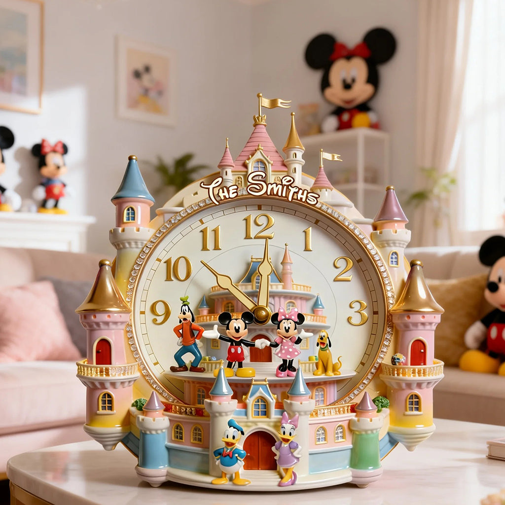 Personalized Magical Castle Mouse Desk Clock Plaque Gift Desk Clock Plaque GradoCreations