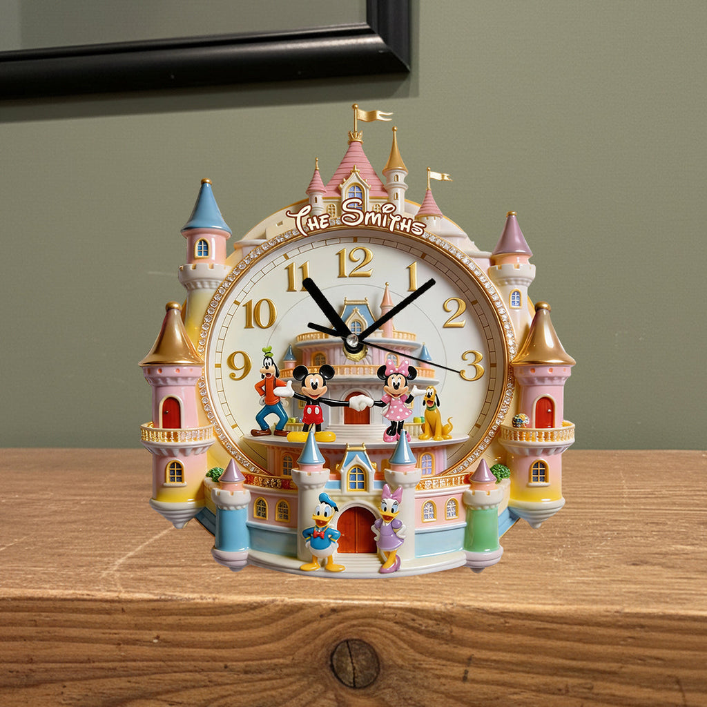 Personalized Magical Castle Mouse Desk Clock Plaque Gift Desk Clock Plaque GradoCreations