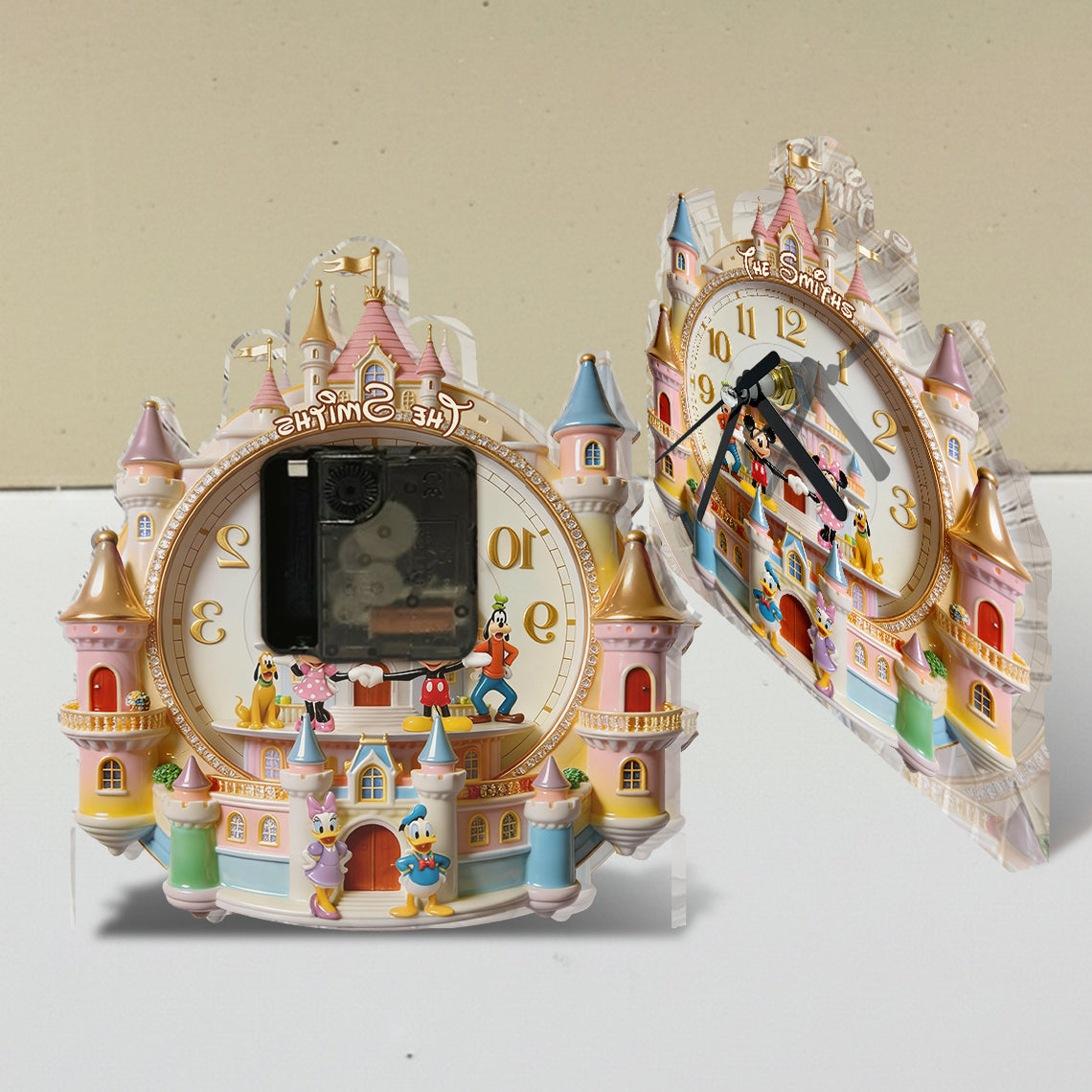 Personalized Magical Castle Mouse Desk Clock Plaque Gift Desk Clock Plaque GradoCreations