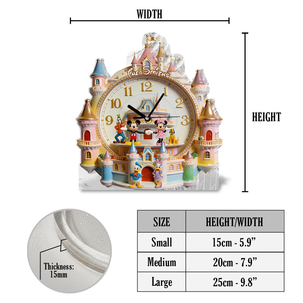 Personalized Magical Castle Mouse Desk Clock Plaque Gift Desk Clock Plaque GradoCreations