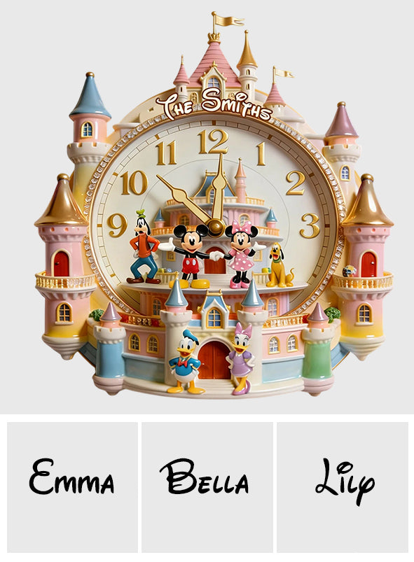 Personalized Magical Castle Mouse Desk Clock Plaque Gift Desk Clock Plaque GradoCreations