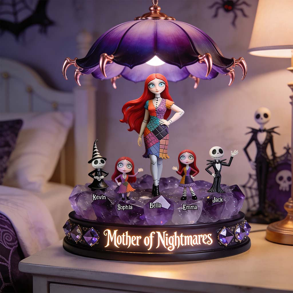 Personalized Acrylic LED Night Light with Nightmare Design for Kids Acrylic LED Night Light GradoCreations