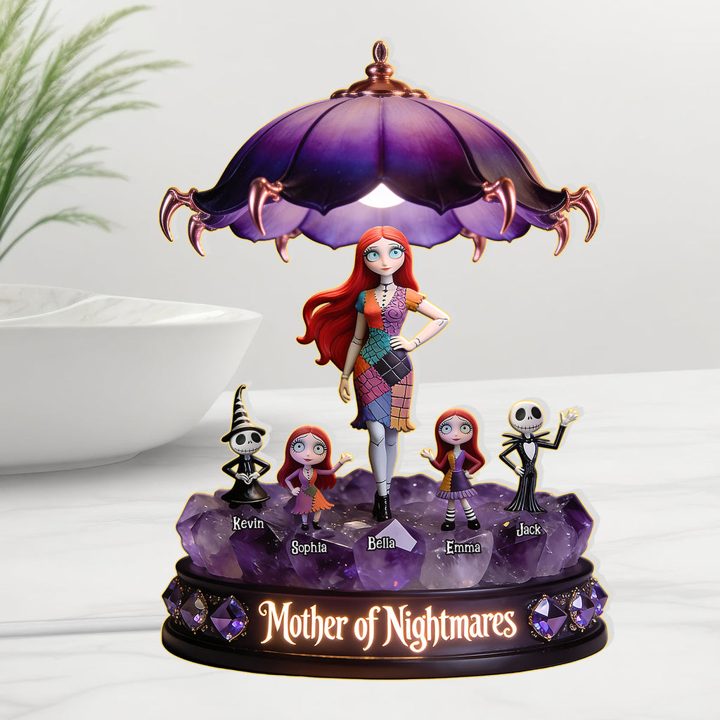 Personalized Acrylic LED Night Light with Nightmare Design for Kids Acrylic LED Night Light GradoCreations