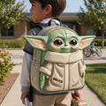 Personalized Cute Alien Changeable Leather Patch Backpack for Kids Changeable Leather Patch Backpack GradoCreations