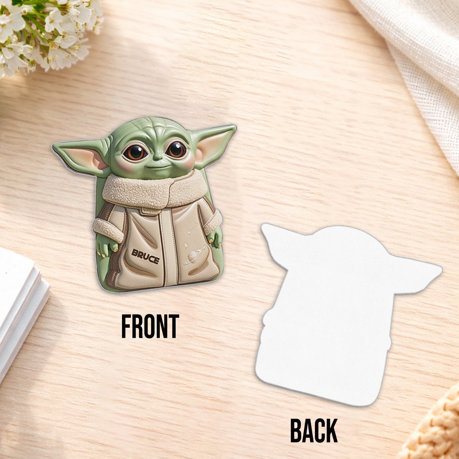 Personalized Cute Alien Changeable Leather Patch Backpack for Kids Changeable Leather Patch Backpack GradoCreations