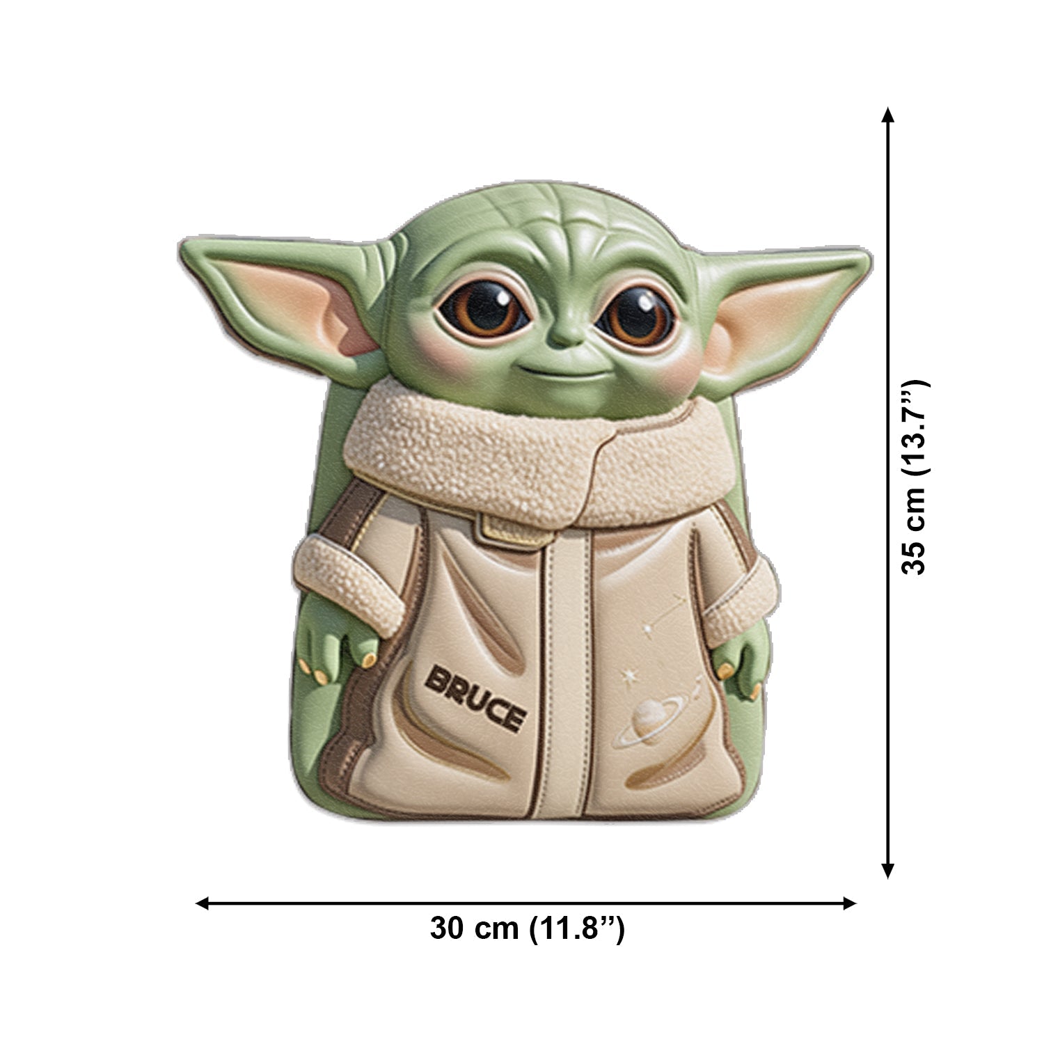 Personalized Cute Alien Changeable Leather Patch Backpack for Kids Changeable Leather Patch Backpack GradoCreations