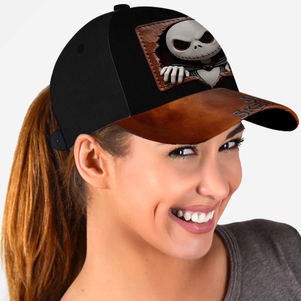Personalized Nightmare Classic Cap with Jack Skellington Design Classic Cap GradoCreations