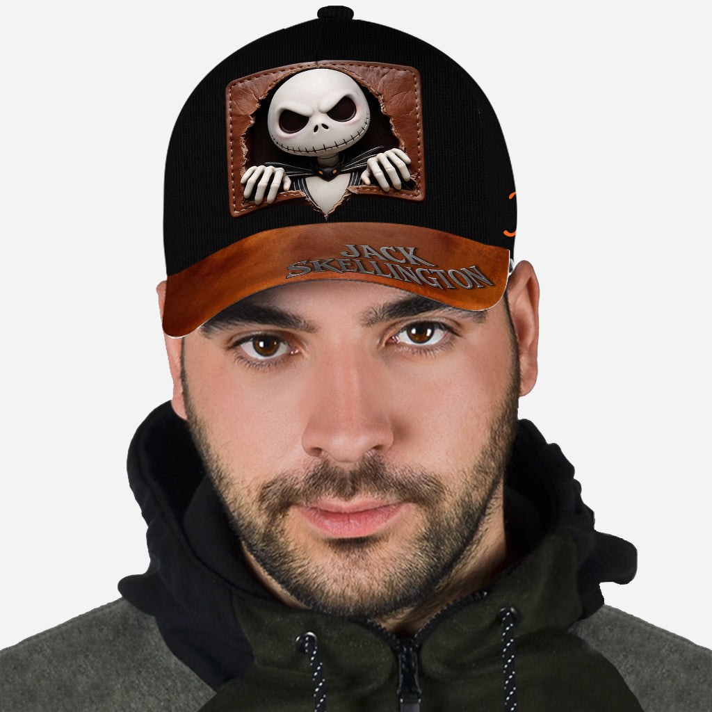 Personalized Nightmare Classic Cap with Jack Skellington Design Classic Cap GradoCreations