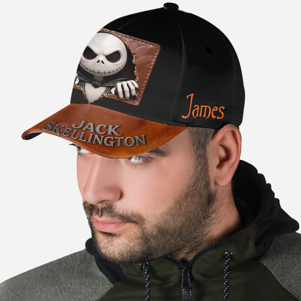 Personalized Nightmare Classic Cap with Jack Skellington Design Classic Cap GradoCreations