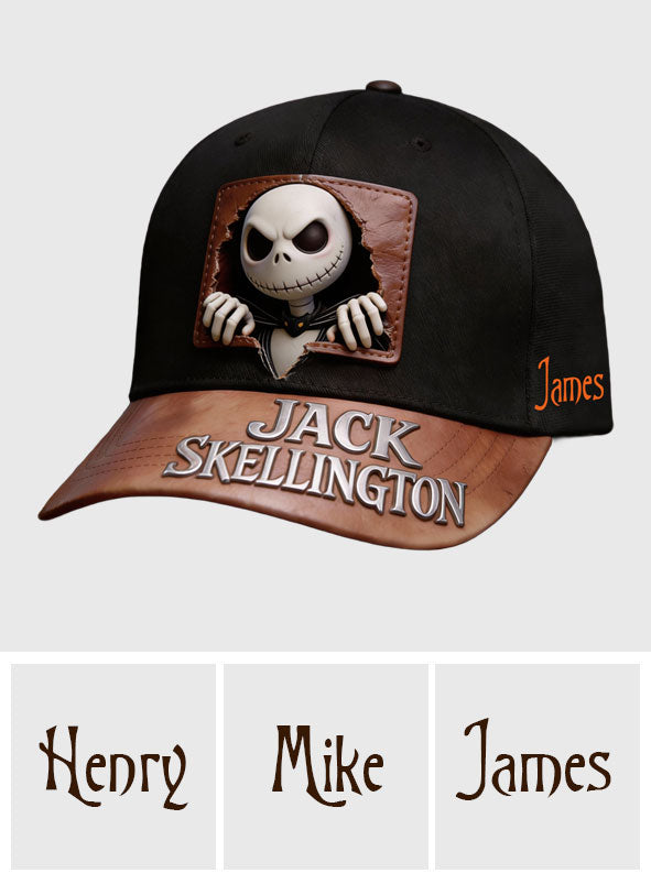 Personalized Nightmare Classic Cap with Jack Skellington Design Classic Cap GradoCreations
