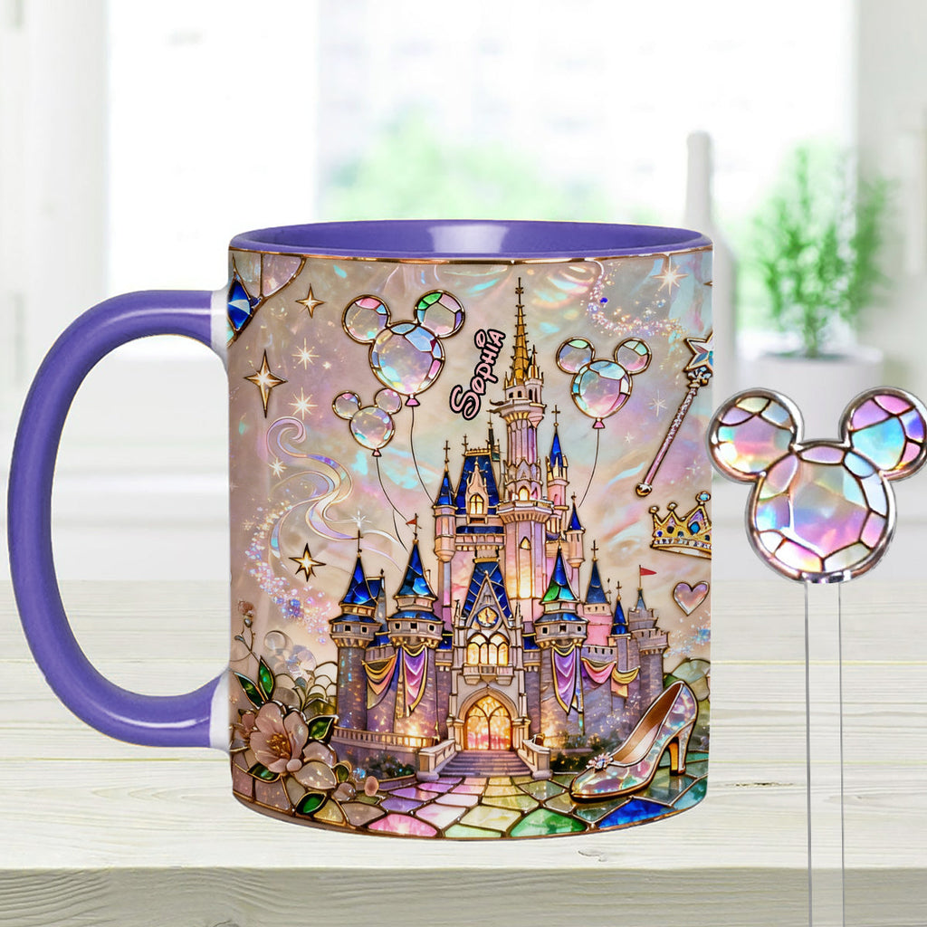Personalized Magical Castle Mouse Set Accent Mug & Stirrer Gift Set Accent Mug with Acrylic Stirrers GradoCreations