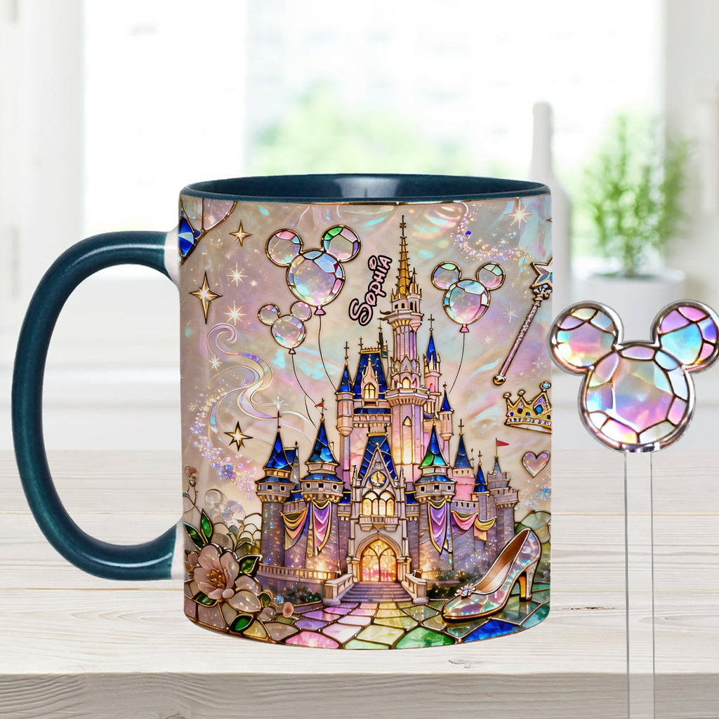 Personalized Magical Castle Mouse Set Accent Mug & Stirrer Gift Set Accent Mug with Acrylic Stirrers GradoCreations