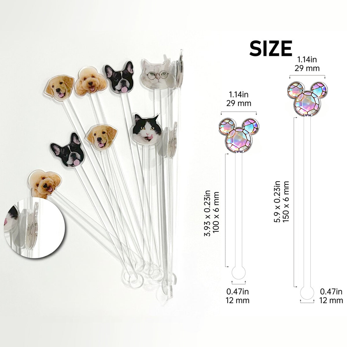 Personalized Magical Castle Mouse Set Accent Mug & Stirrer Gift Set Accent Mug with Acrylic Stirrers GradoCreations