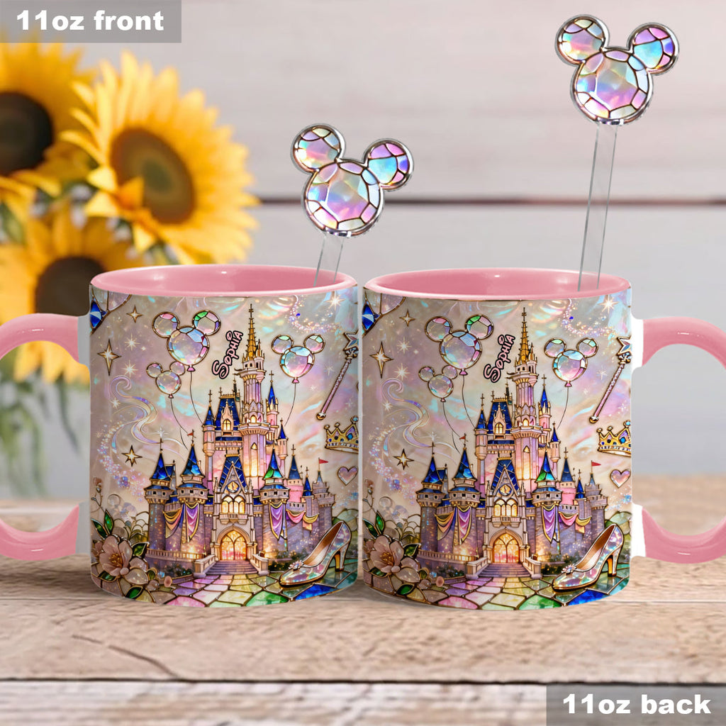 Personalized Magical Castle Mouse Set Accent Mug & Stirrer Gift Set Accent Mug with Acrylic Stirrers GradoCreations