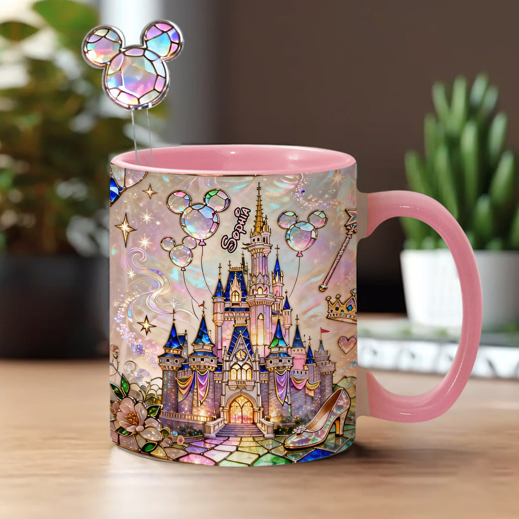 Personalized Magical Castle Mouse Set Accent Mug & Stirrer Gift Set Accent Mug with Acrylic Stirrers GradoCreations