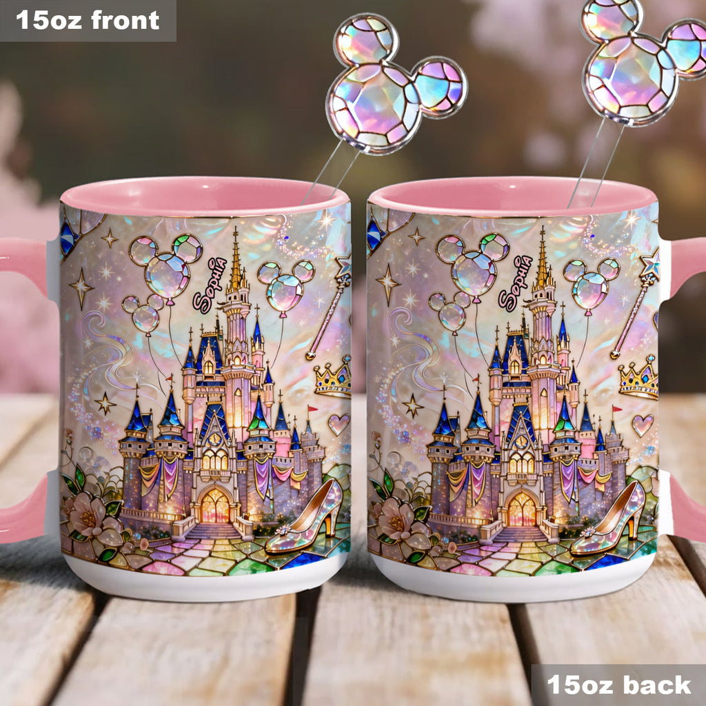 Personalized Magical Castle Mouse Set Accent Mug & Stirrer Gift Set Accent Mug with Acrylic Stirrers GradoCreations