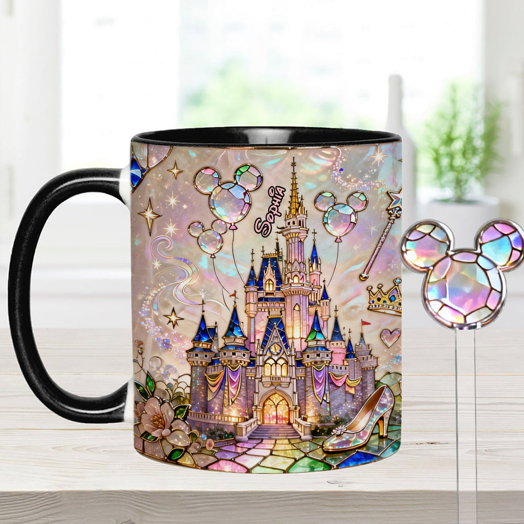 Personalized Magical Castle Mouse Set Accent Mug & Stirrer Gift Set Accent Mug with Acrylic Stirrers GradoCreations