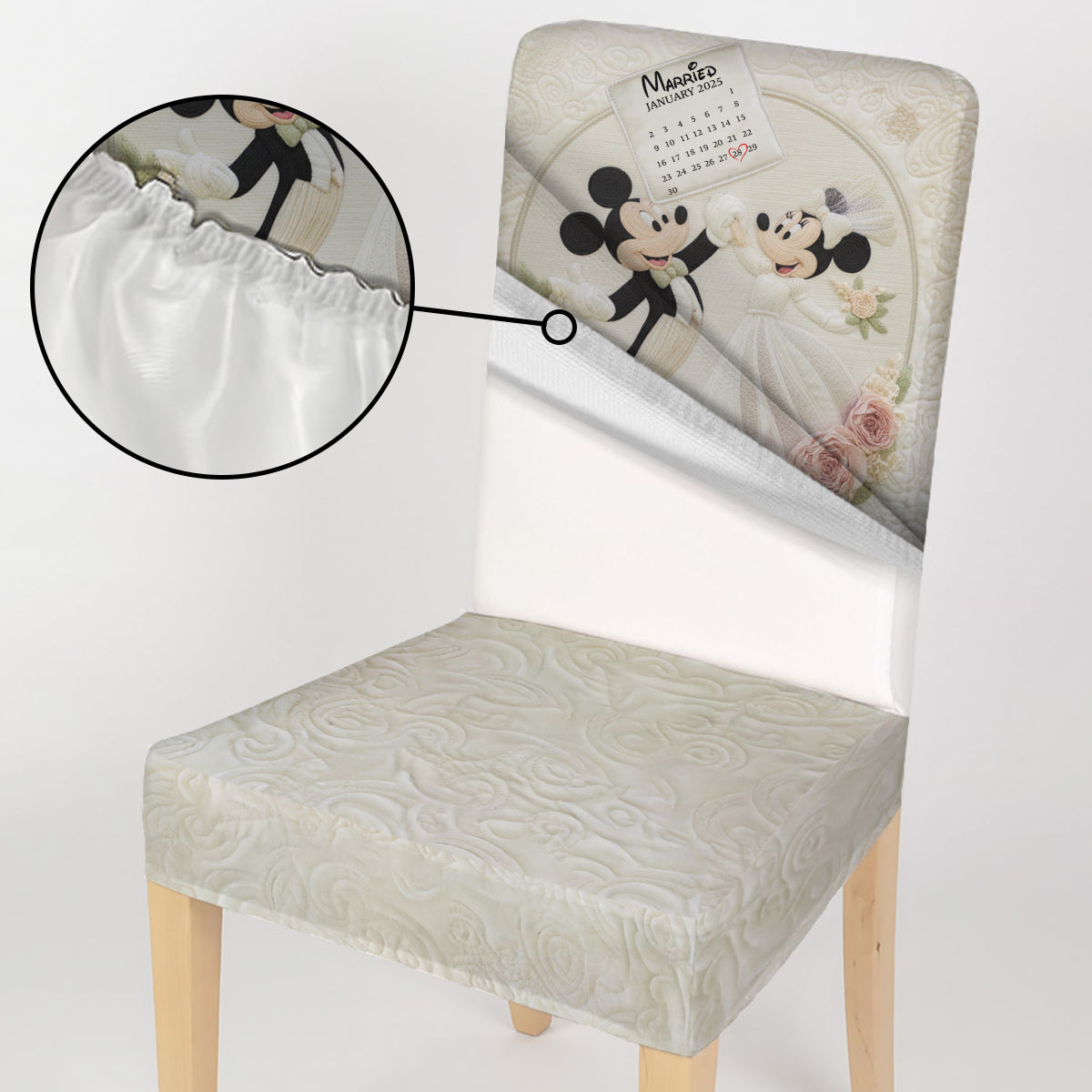 Personalized Mickey Mouse Chair Cover Set for Wedding Anniversary Gift Chair Cover Set GradoCreations