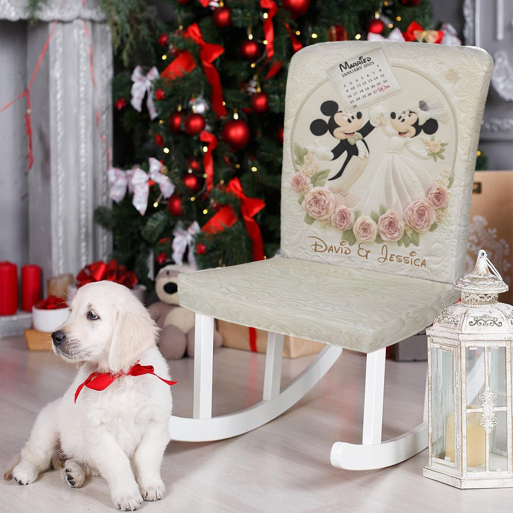 Personalized Mickey Mouse Chair Cover Set for Wedding Anniversary Gift Chair Cover Set GradoCreations